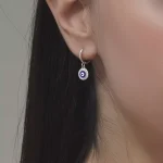 گوشواره نقره زنانه طرح چشم نظر