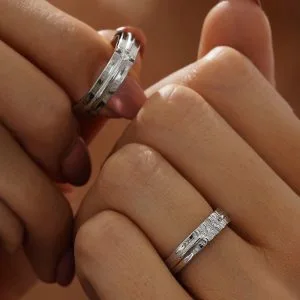 حلقه ست نقره مدرن 2206