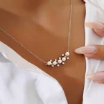 گردنبند نقره زنانه مرواریددار مجلسی/فروشگاه یادگار