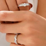 ست حلقه نقره نگین‌دار 2218