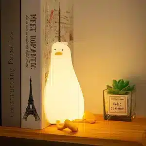 چراغ خواب سیلیکونی ضربه‌ای مدل اردک خسته / هدیه یادگار