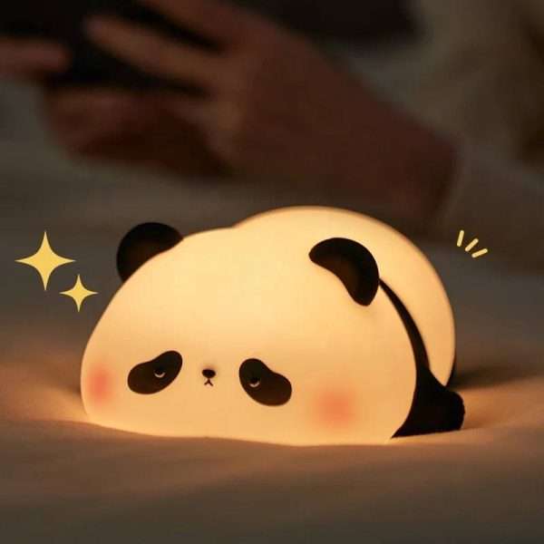 چراغ خواب ضربه ای سیلیکونی مدل پاندا خسته / هدیه یادگار