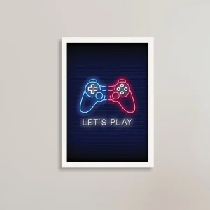 تابلو طرح گیمینگ (LET'S PLAY) / هدیه یادگار