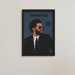 تابلو سفارشی موزیکال ویکند(The Weeknd) با آهنگ و عکس دلخواه / هدیه یادگار