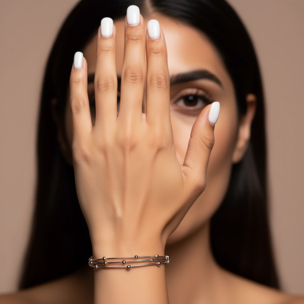 دستبند نقره زنانه مهره دار ماری_ هدیه یادگار دستبند نقره زنانه مهره دار ماری/ هدیه یادگار