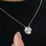 گردنبند نقره زنانه طرح چهار قلب مگنتی / هدیه یادگار