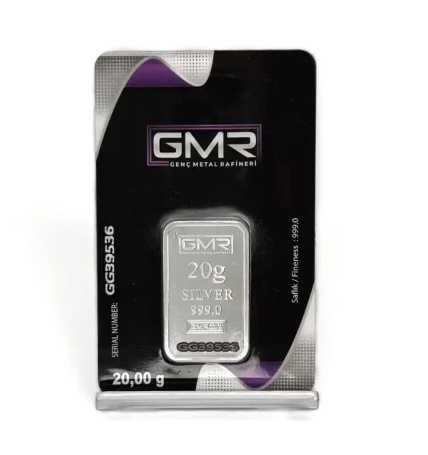 شمش نقره 20 گرمی 999 عیار GMR