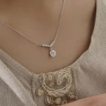 گردنبند نقره 925 اصل دخترانه تک نگین و خاص| خرید قسطی فروشگاه یادگار