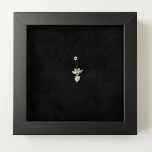 پرسینگ نقره ناف آویز نگین‌دار طرح قلب | خرید قسطی اسنپ‌پی از فروشگاه یادگار