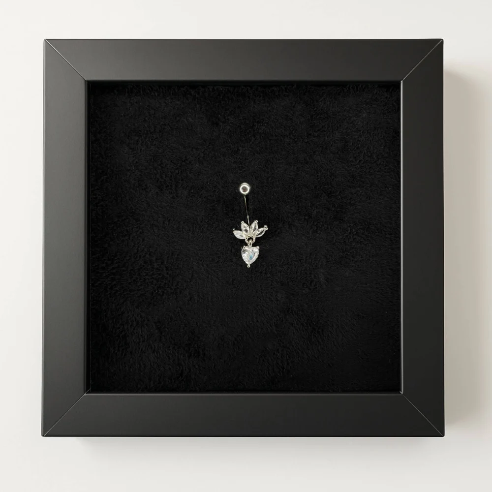 پرسینگ نقره ناف آویز نگیندار طرح قلب | خرید قسطی اسنپپی از فروشگاه یادگار پرسینگ نقره ناف آویز نگیندار طرح قلب | خرید قسطی اسنپپی از فروشگاه یادگار