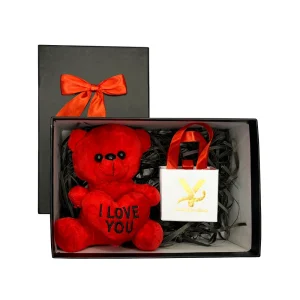 جعبه کادو هارد باکس با خرس و پوشال