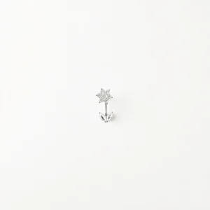 پیرسینگ ناف نقره مدل گل و برگ | خرید قسطی اسنپپی از فروشگاه یادگار