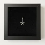 پیرسینگ نقره ناف مدل پروانه نگین_دار | خرید قسطی اسنپ‌پی از فروشگاه یادگار