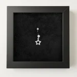 پیرسینگ نقره ناف نگیندار با آویز ستاره| خرید قسطی اسنپ‌پی از فروشگاه یادگار