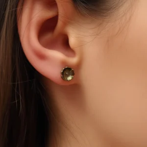 گوشواره نقره 925 اصل دخترانه مدل گل