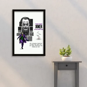 تابلو فیلم و سریال جوکر سیاه joker - put on a happy face