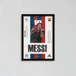 تابلو مسی Lionel Messi مشکی - بارسلونا