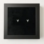 پیرسینگ گوش نقره اصل 925 عیار مدل پروانه ساده تک نگین | قسطی اسنپ پی فروشگاه یادگار