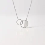 گردنبند نقره 925 اصل زنانه مدل حلقه مینیمال نگیندار