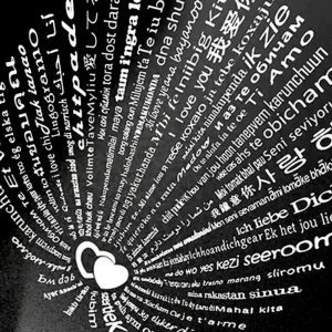 گردنبند نقره اصل دوستت دارم به صد زبان طرح لاو نگیندار