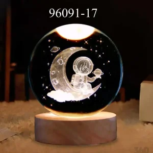 چراغ رومیزی/خواب مدل گوی کریستالی طرح فضانورد