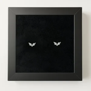 پیرسینگ نقره گوش طرح بال فرشته (جفت)