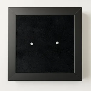 پرسینگ گوش نقره مدل تک نگین ساده (جفت)