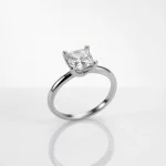 انگشتر نقره زنانه 925 اصل تک نگین مربعی