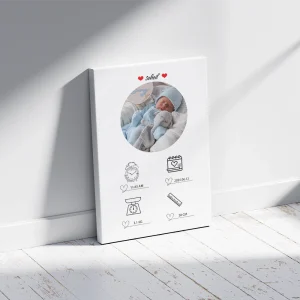 تابلو سفارشی نوزاد با طرح دایره شاسی