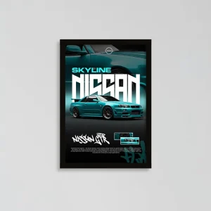 تابلو ماشین نیسان اسکایلاین GTR قاب مشکی