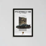 تابلو ماشین پورشه 911 قاب مشکی