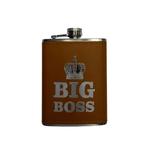 قمقمه جیبی یا هیپ فلاسک چرمی مدل Big boss