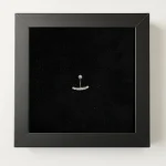 پرسینگ ناف نقره طرح لنگر نگین دار