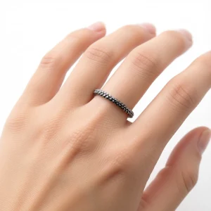 انگشتر نقره 925 اصل مدل خاویاری ظریف