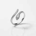 انگشتر نقره فری سایز زنانه مدل ماری نگین‌دار