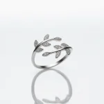 انگشتر نقره فری سایز مدل برگ