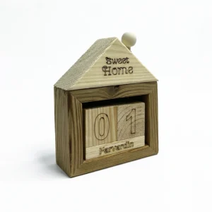 تقویم چوبی رومیزی طرح خانه