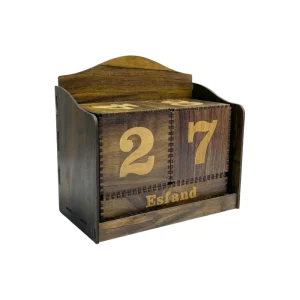 تقویم چوبی مبله مدل رومیزی