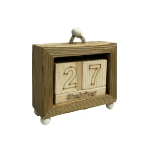 تقویم چوبی مکعبی رومیزی