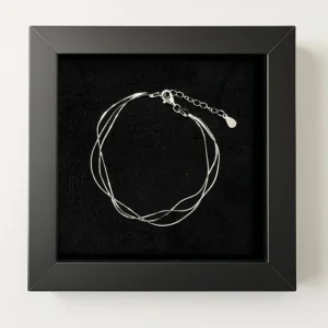 دستبند نقره زنانه مدل ماری سه لاین