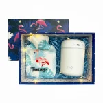 پک هدیه‌ی آرامش شامل دستگاه بخور و کیسه آب گرم طرح فلامینگو