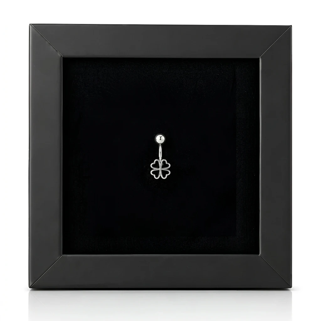 پیرسینگ ناف نقره شیک